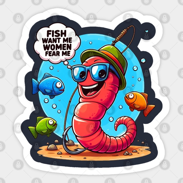 Fish Want Me Women Fear Me Sticker by BukovskyART